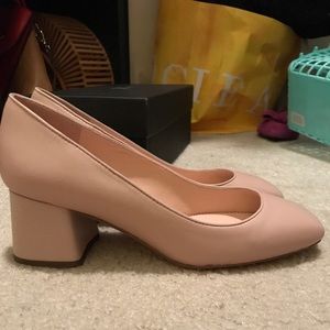 J crew nude block heel